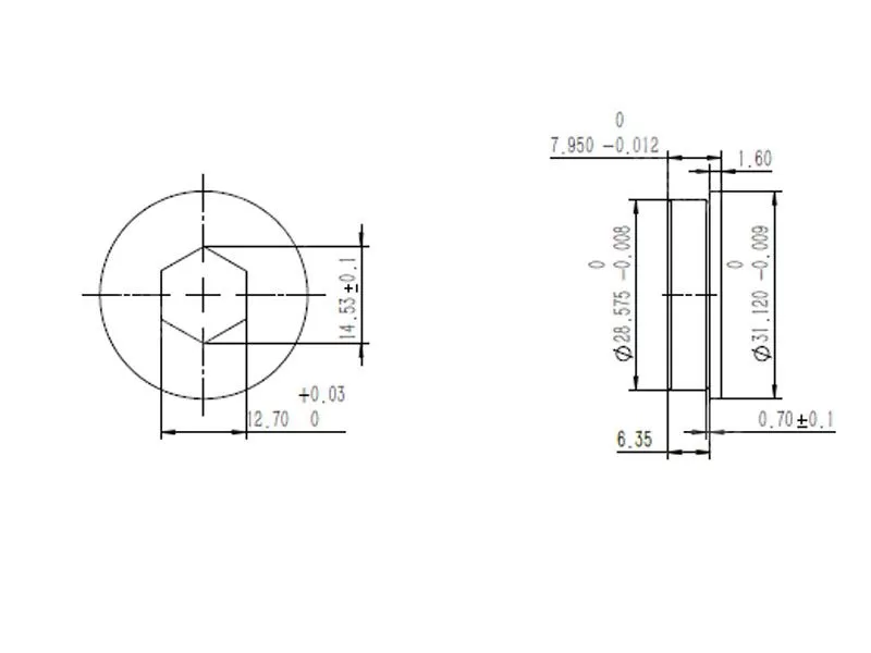 Hexagonal Bore Bearing 