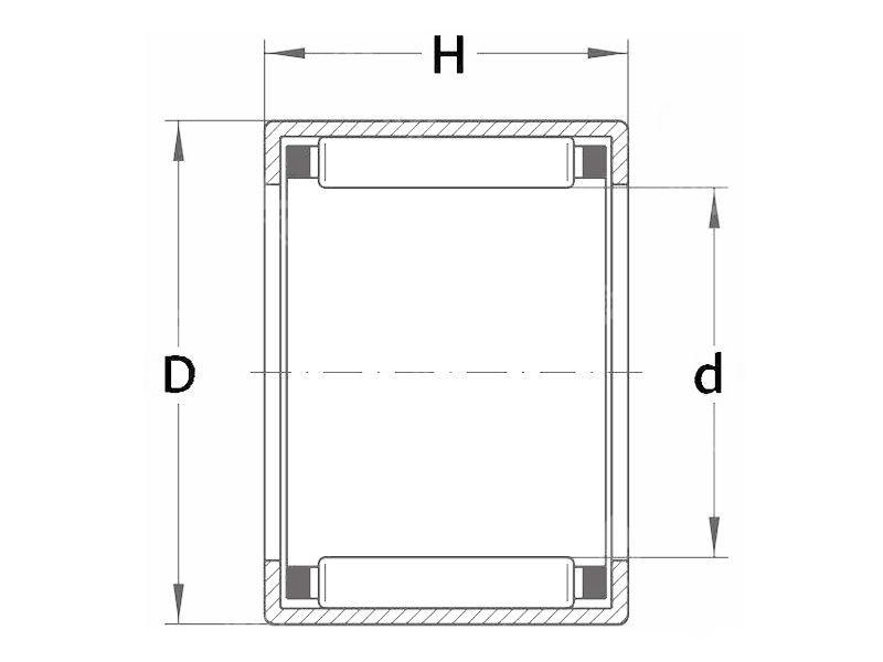 HK1010 drawn cup needle roller bearing