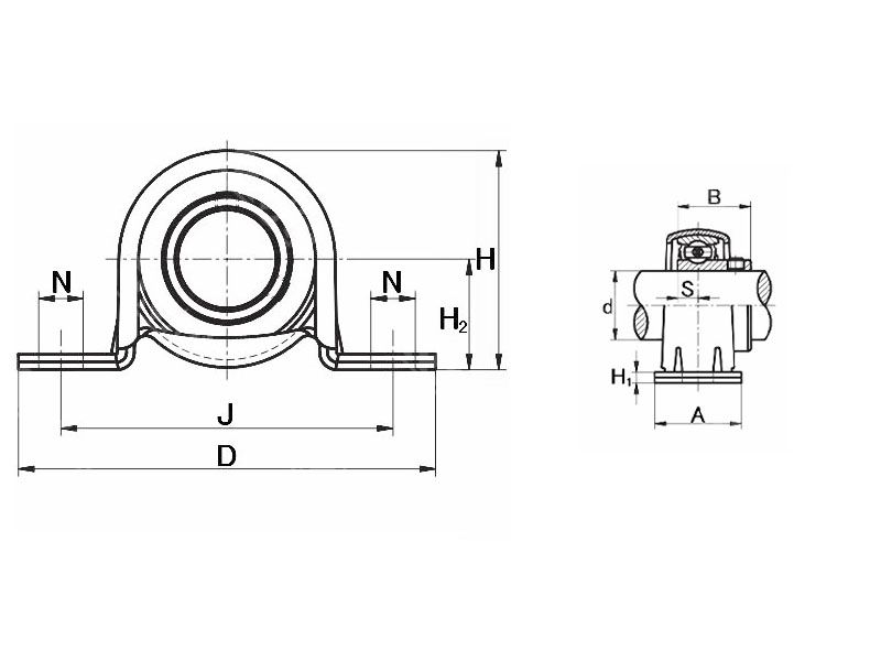 SBPP205-16 1 inch Stamping type pillow block bearing