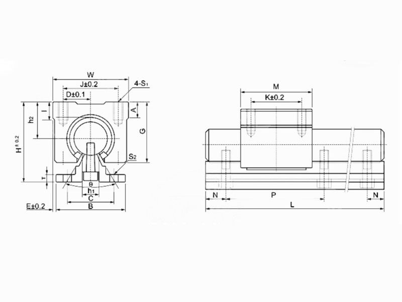 SBR20LUU linear guide slider bearing
