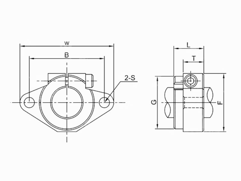 SHF25 aluminum alloy horizontal linear shaft bracket