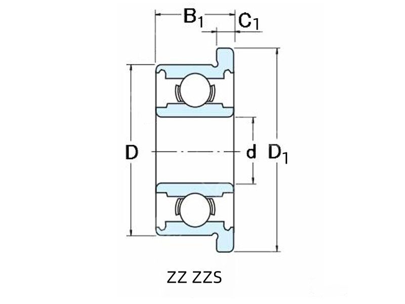 F6002-2RS flange deep groove ball bearing