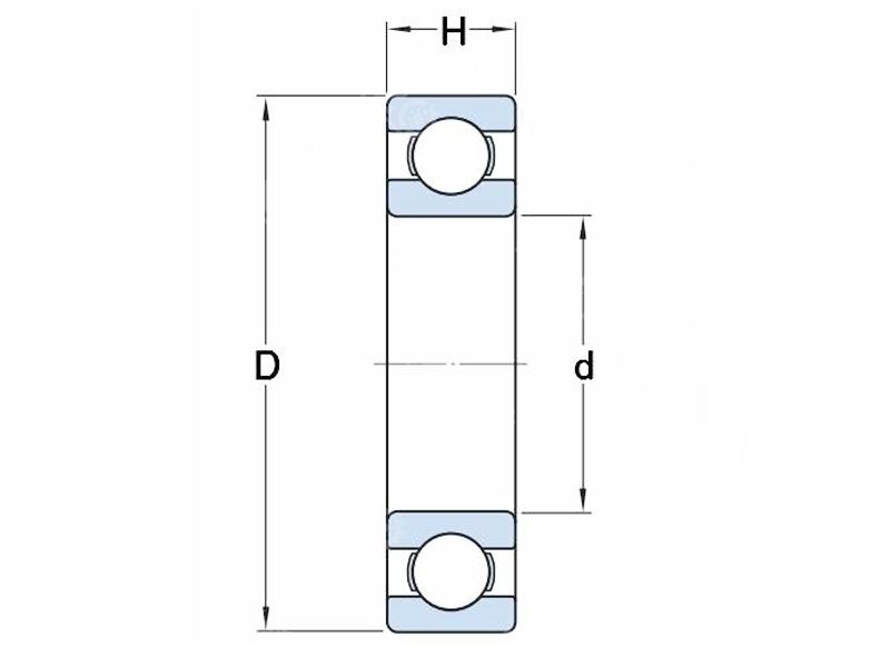 63800RS thickened thin section ball bearings