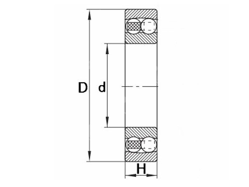 1026 miniature double row self-aligning ball bearing