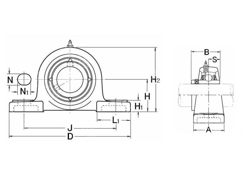 UCP205 pillow block bearing inner bore 25mm