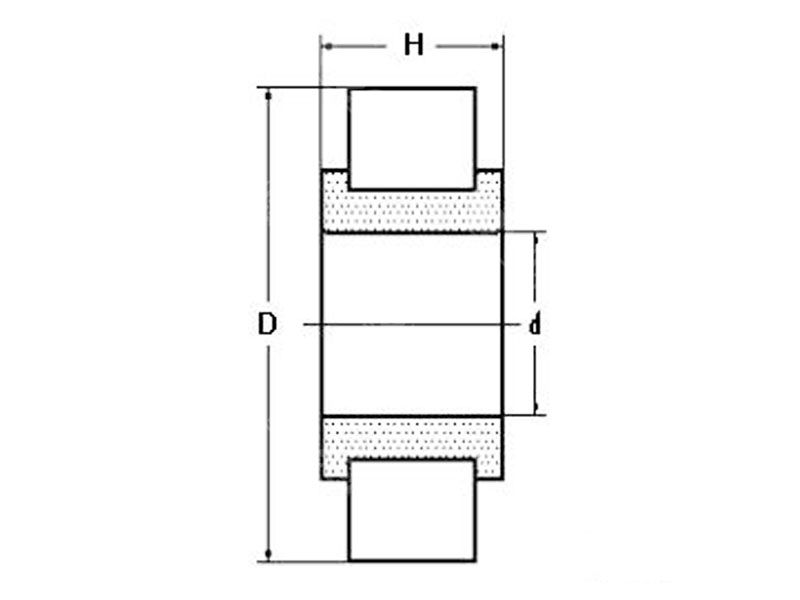 RN205EM RN205 RN series cylindrical roller bearing