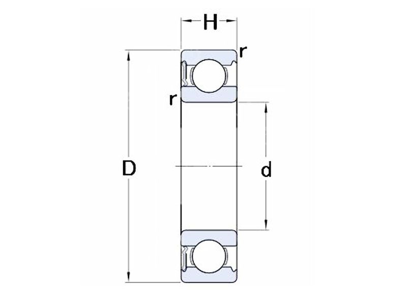 60/32 2RS nonstandard deep groove ball bearing