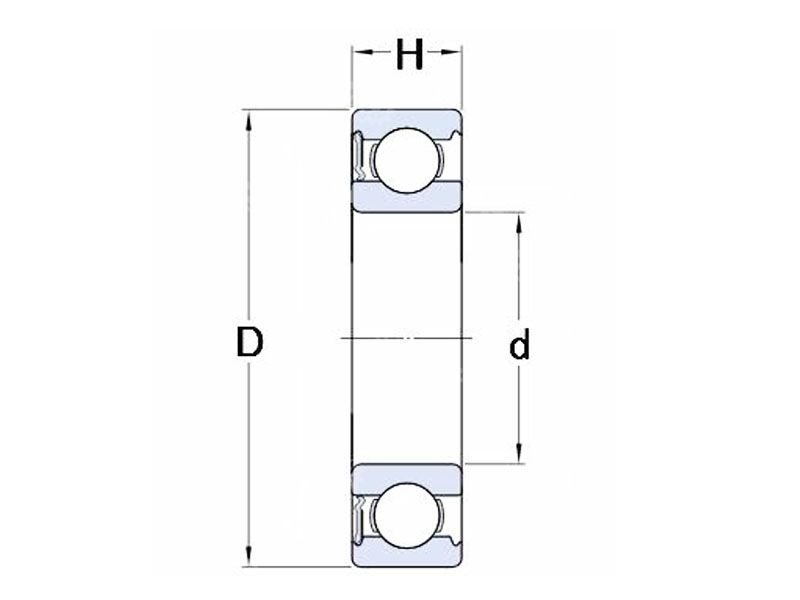 61905 6905RS Thin Section Ball Bearings