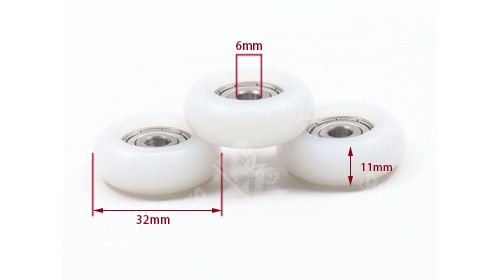 S626ZZ round track bearing wheels
