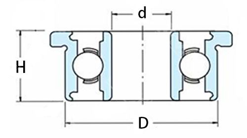 F695ZZ miniature flange ball bearings