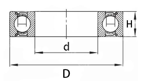 686RS Rubber Sealed Deep Groove Ball Bearing 686RS Rubber Sealed Deep Groove Ball Bearing