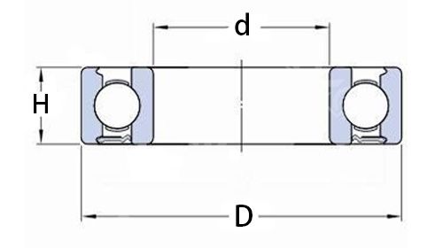 6000 2RS low noise deep groove ball bearing