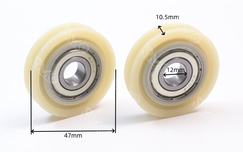 6201ZZ plastic nylon u type groove pulley