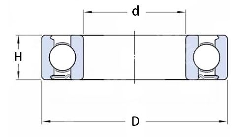 61911RS Thin Section Deep Groove Ball Bearings 61911RS Thin Section Deep Groove Ball Bearings