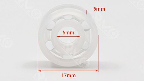 PP606 mini plastic deep groove ball bearings