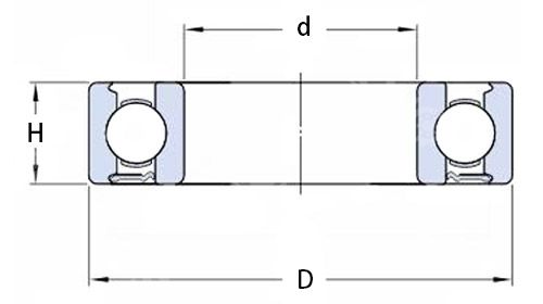 6907RS Thin-wall Deep Groove Ball Bearings 6907RS Thin-wall Deep Groove Ball Bearings