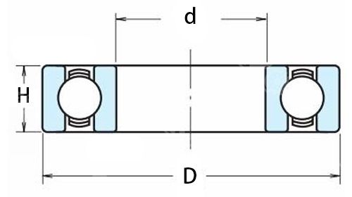 6830RS Rubber Sealed Deep groove ball bearings 6830RS Rubber Sealed Deep groove ball bearings