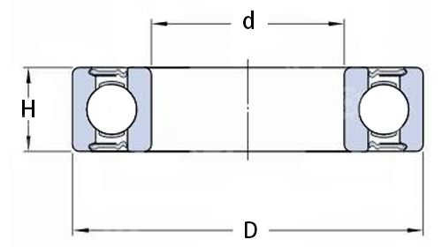 6011-2RS High Quality Single Row Deep Groove Ball Bearing