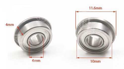 SMF104ZZ Stainless Steel Flange Ball Bearing