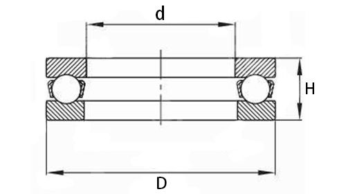 8206 51206 Steel Cage Thrust Ball Bearing