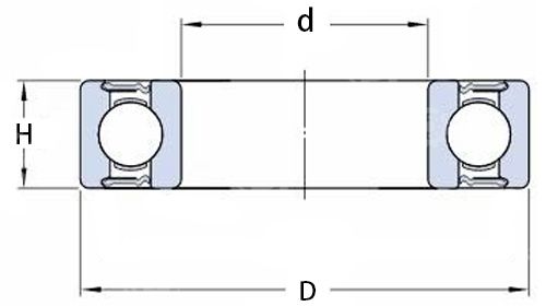 6803 2RS Thin-Wall Deep Groove Ball Bearing 6803 2RS Thin-Wall Deep Groove Ball Bearing