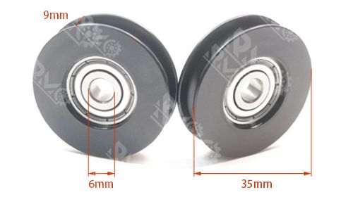 626ZZ U-Groove Nylon Pulley With Bearing