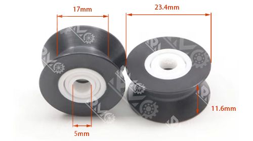 695 Ceramic Bearings With PEEK Plastic Coating Pulley Wheel